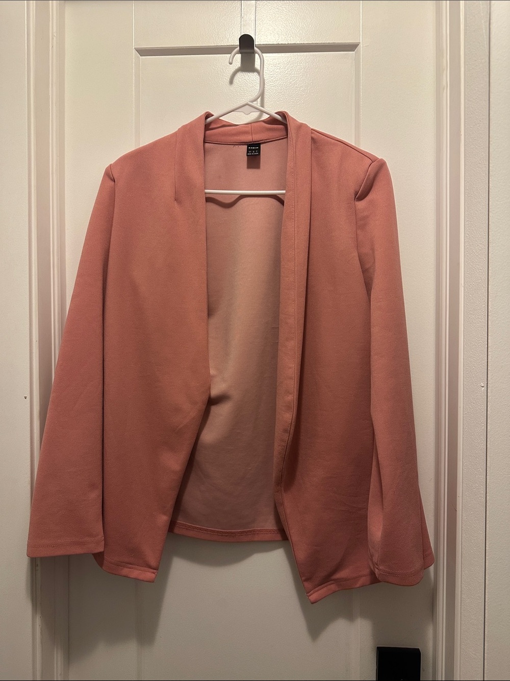 SHEIN Dusty Rose Open-Front Blazer